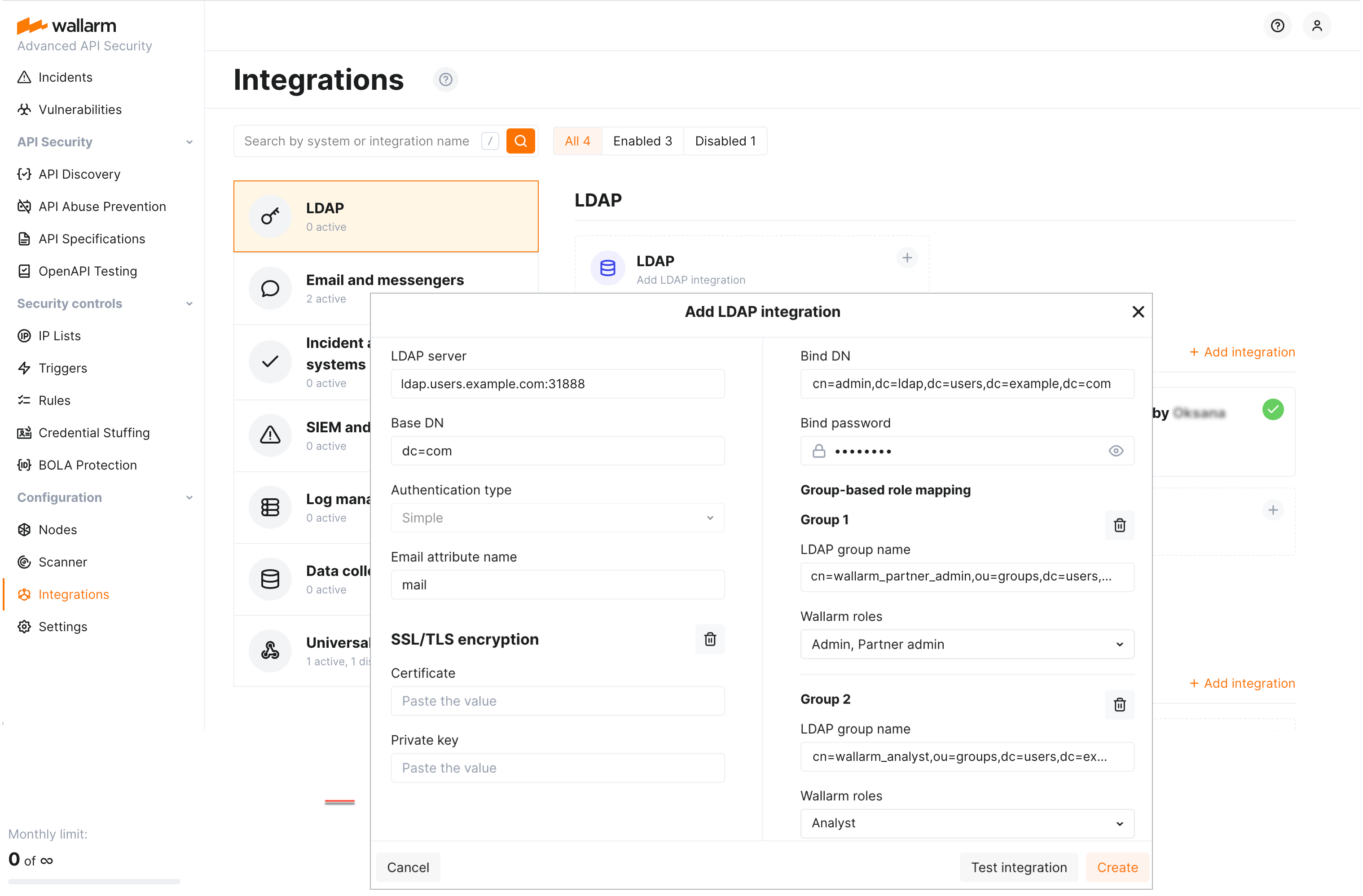 Configuring LDAP integration