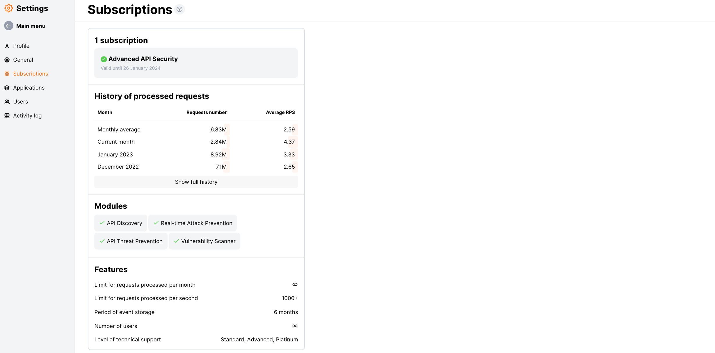 Plano de assinatura pago