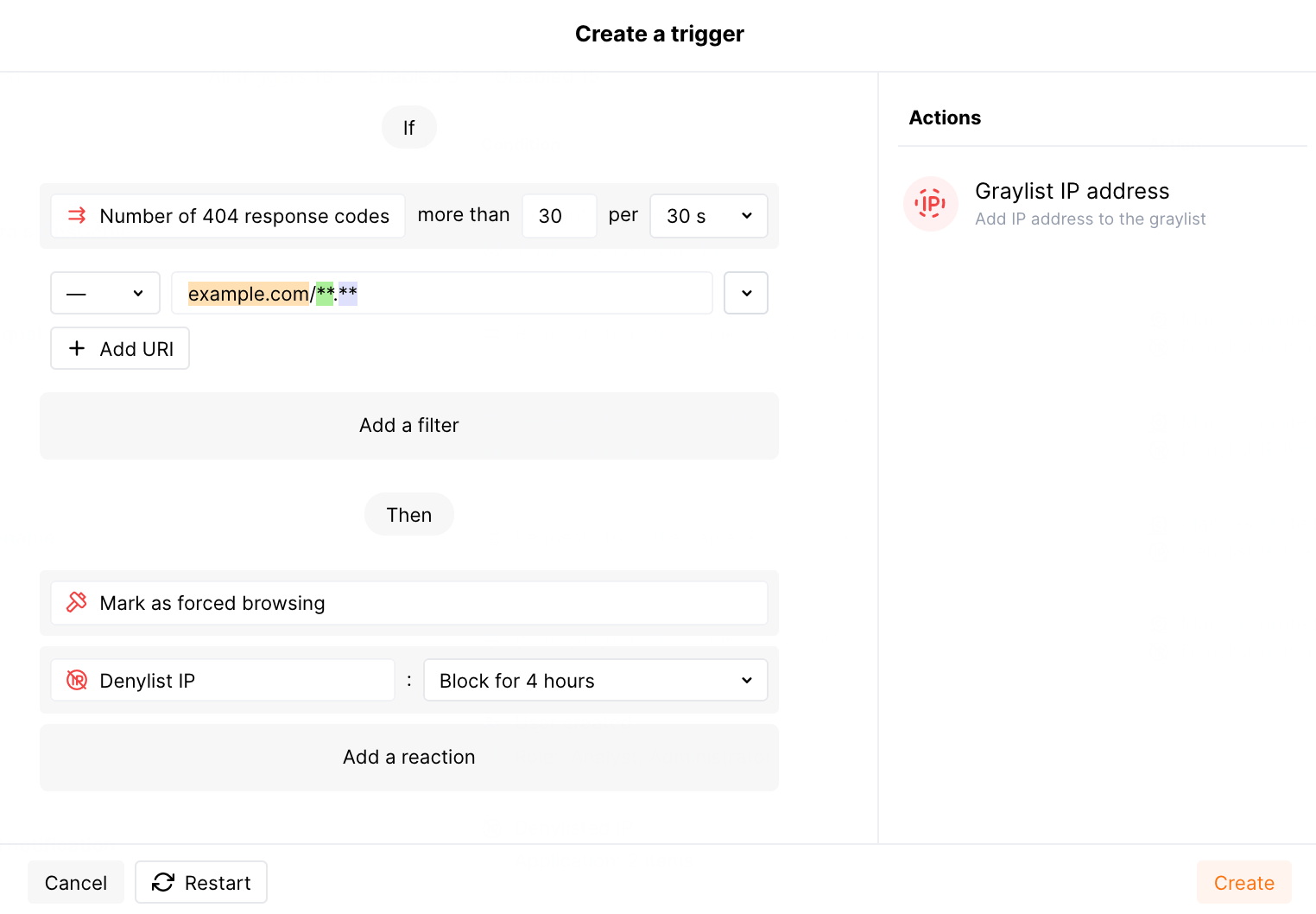 Gatilho de navegação forçada
